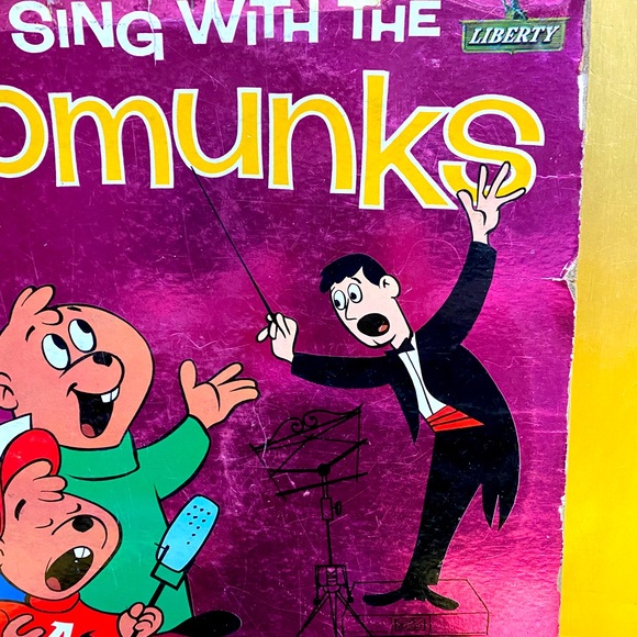 ALVIN LET’S ALL SING WITH THE CHIPMUNKS VTG 1961 VINYL RECORD LP LIBERTY RECORDS - Picture 5 of 16